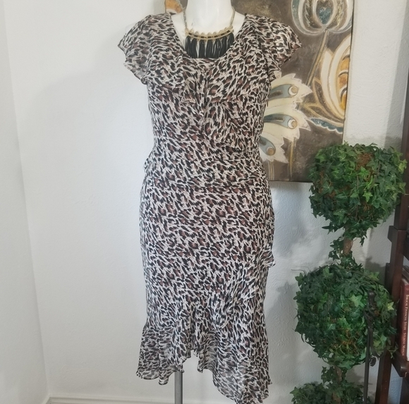 Sheri Martin Dresses & Skirts - Sheri Martin New York Leopard Print Dress Sz 12
